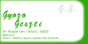 gyozo geszti business card
